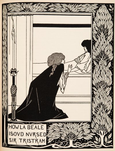 How La Beale Isoud Nursed Sir Tristram by Aubrey Beardsley
