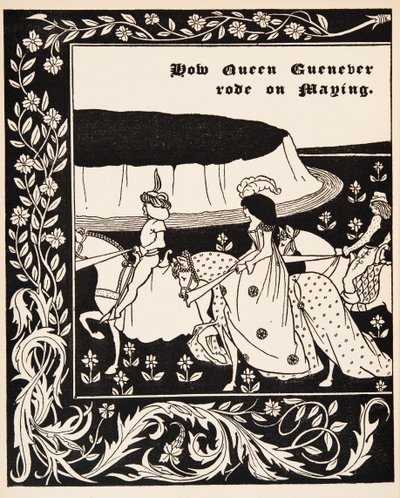 How Queen Guenever Rode on Maying by Aubrey Beardsley