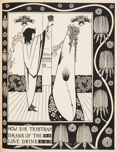 How Sir Tristram Drank the Love Drink by Aubrey Beardsley