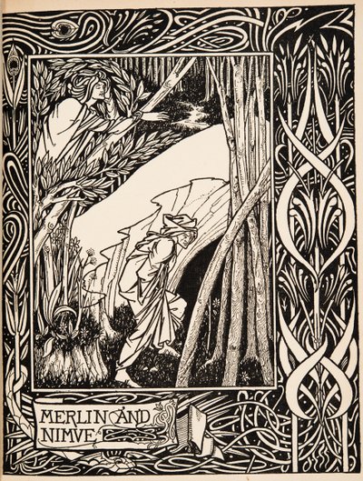 Merlin and Nimue by Aubrey Beardsley