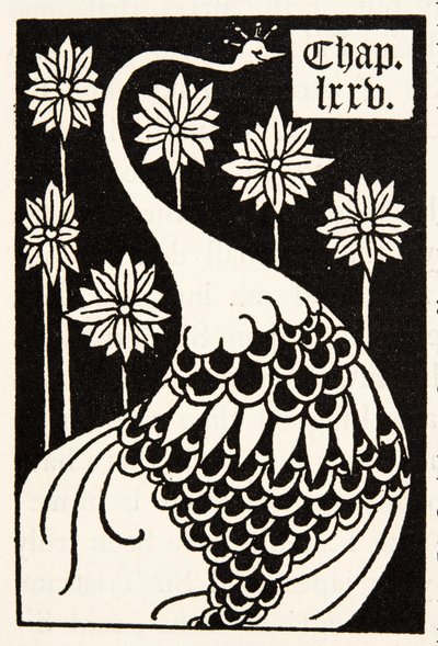 Peacock, Chapter Heading by Aubrey Beardsley