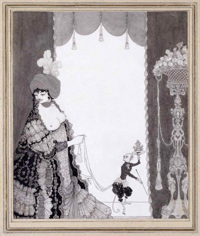 The Lady with the Monkey by Aubrey Beardsley