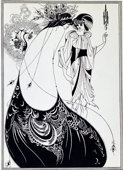 The Peacock Skirt. Illustration of Salome by Oscar Wilde by Aubrey Beardsley
