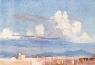 Rome: Alban Mountains from a Roof by Aubrey Waterfield