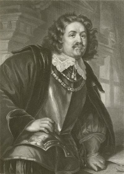 Octavio Piccolomini (engraving) by August Friedrich Pecht