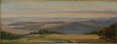 View of the Otzberg to Spessart and Hahnenkamm by August Lucas