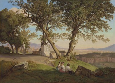 View of Rome from Villa Mattei by August Lucas