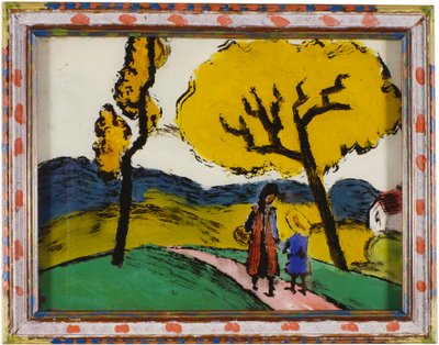 Two Girls in Landscape by August Macke