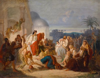 Judith Shows the Bethulians the Severed Head of Holofernes by August von Heckel