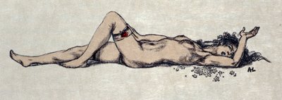 Naked Woman Lying Down by Auguste (after) Leroux
