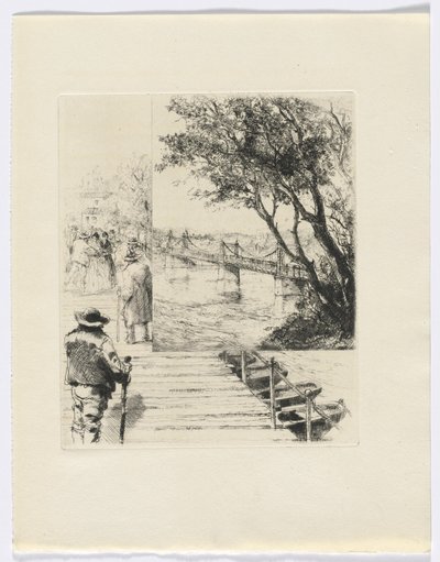Frédéric Mistral: Memoirs and Stories by Frédéric Mistral: Figures on a Pier (insert after p. 216) by Auguste Brouet