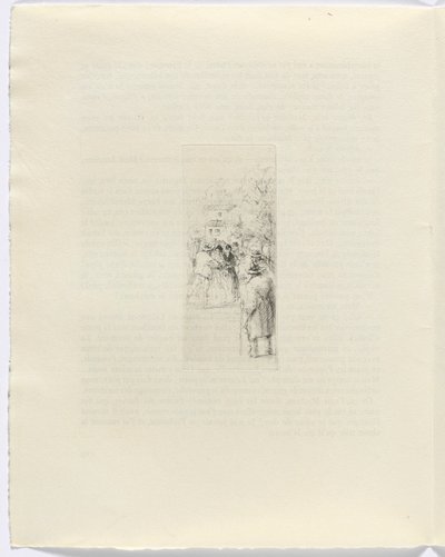 Frédéric Mistral: Memoirs and Stories by Frédéric Mistral: figures on street (page 130) by Auguste Brouet