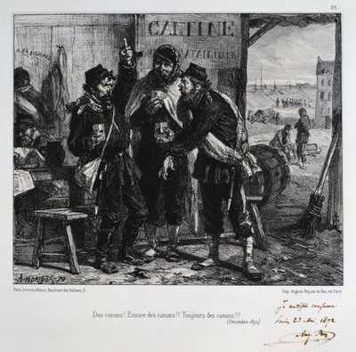 Des canons! Encore des canons!! Toujours des canons!!! Siege of Paris, December 1870 by Auguste Bry