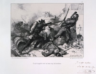 Hand-to-Hand Fighting, Siege of Paris, Franco-Prussian War, 1870-1871 by Auguste Bry
