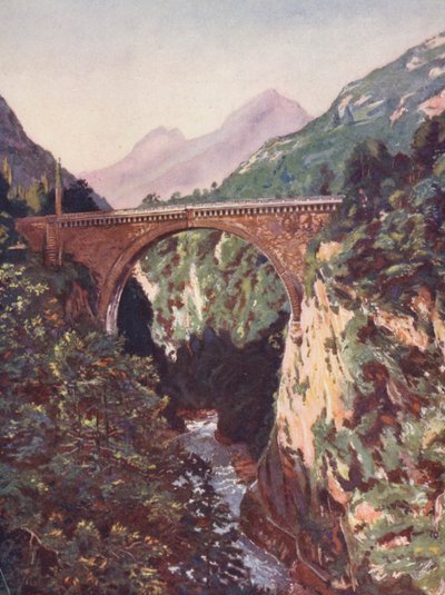 France: Le Pont Saint-Sauveur Et Le Gave De Pau by Auguste Gerardin