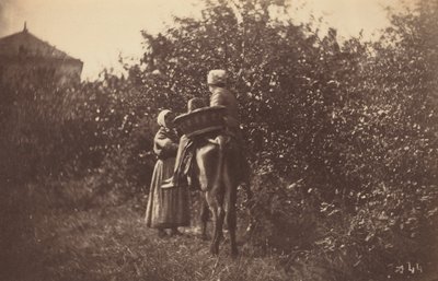 Two Women with Donkey, late 1870s by Auguste Giraudon