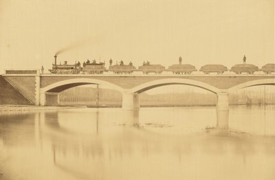 Line from Villeneuve-Saint-Georges to Montargis, Viaduct on the Loing (near Montargis) by Auguste Hippolyte Collard