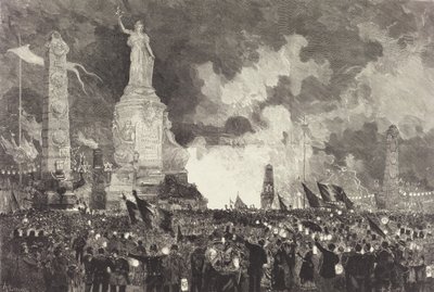 14 July. Illumination of the Place de la République by Auguste Lepere