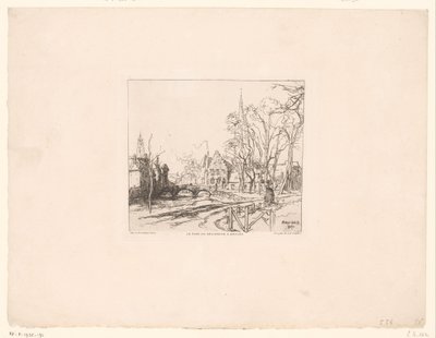 View of the Bridge at the Beguinage in Bruges by Auguste Lepere