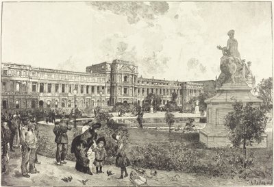 The Ruins of the Palais des Tuilleries Before Their Demolition by Auguste Lepere