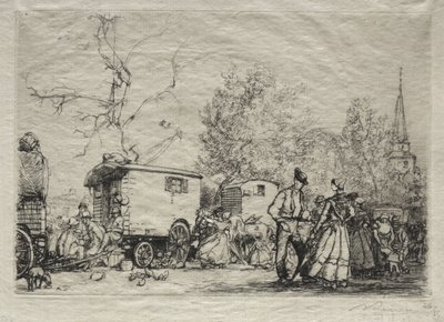 At the Fair St. Jean de Mont by Auguste Louis Lepère