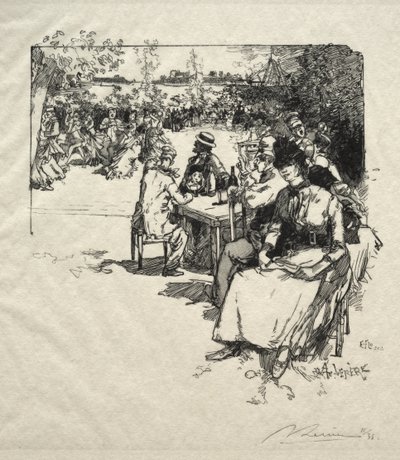 Ball at the Break of Day by Auguste Louis Lepère