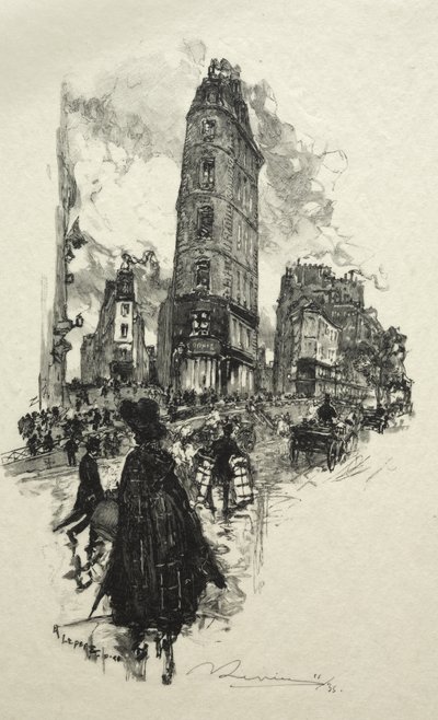 Corner of Rue de la Lune by Auguste Louis Lepère
