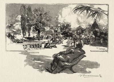 The Terrace of Liberal Arts by Auguste Louis Lepère
