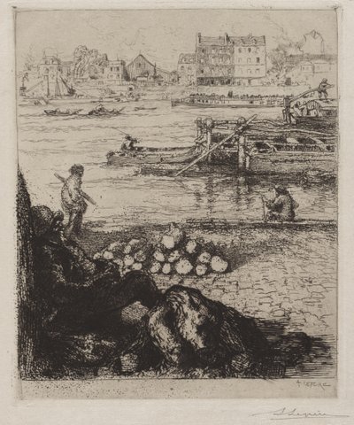 The Docker: Quai de la Gare by Auguste Louis Lepère