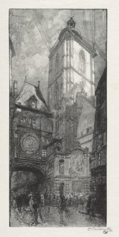 Rouen Illustrated: The Gros Horloge by Auguste Louis Lepère