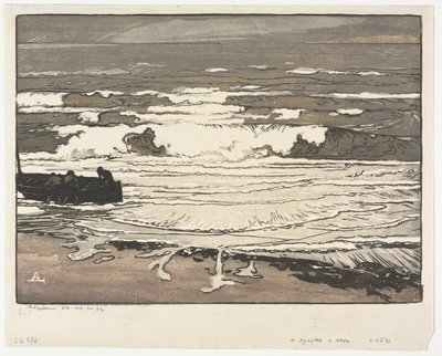 The Breaking Waves, Tide of September 1901 by Auguste Louis Lepère