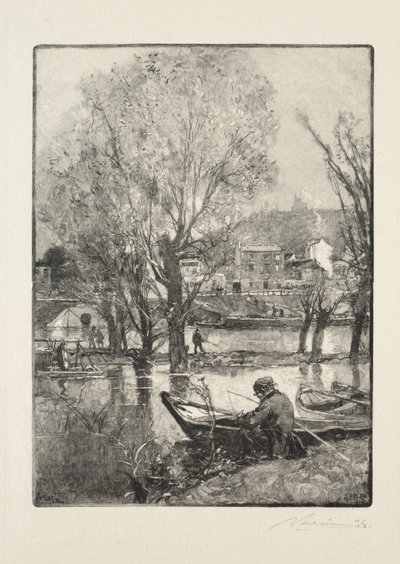 A Corner of the Island of Billancourt by Auguste Louis Lepère