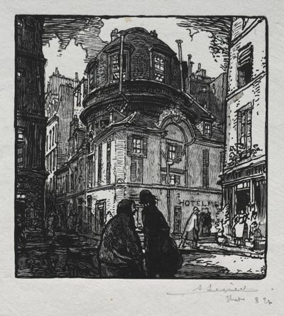 View of the Hotel Colbert by Auguste Louis Lepère