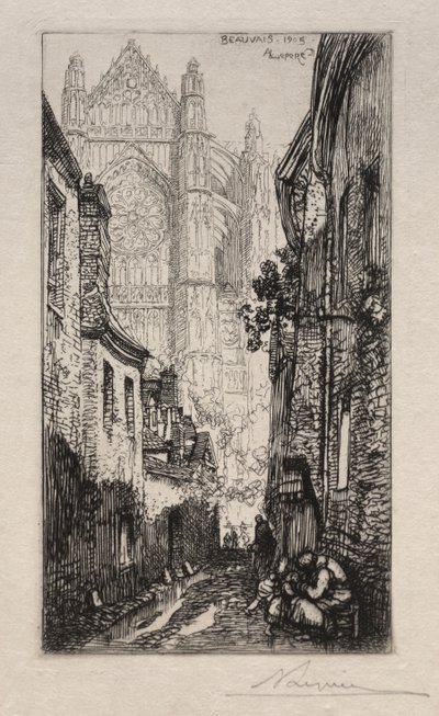 Narrow Street, Beauvais by Auguste Louis Lepère