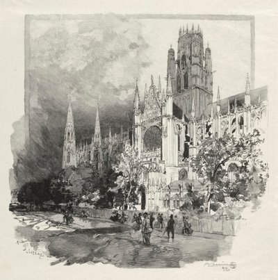 Rouen Illustrated: Church of Saint Ouen by Auguste Louis Lepère