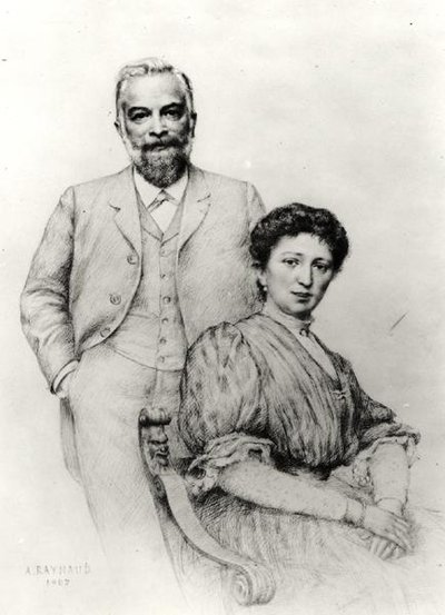 Adolphe Giraudon (1849-1929) and his wife, Claire, 1907 by Auguste Raynaud