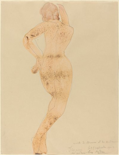 Rear View of Female Figure in Action by Auguste Rodin