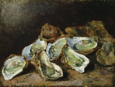 Still Life with Oysters by Auguste Theodule Ribot