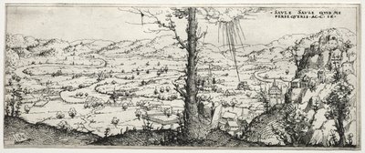 Landscape with the Conversion of Saulus by Augustin Hirschvogel