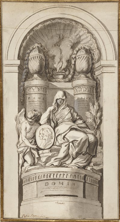 Study for a Funerary Monument, 1750 by Augustin Pajou