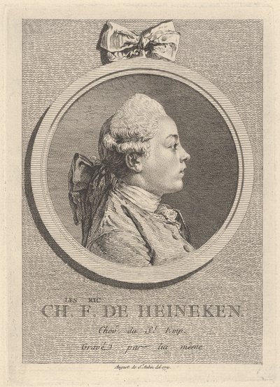 Portrait of Charles-Frédéric de Heinecken by Augustin de Saint-Aubin