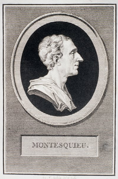 Charles Louis de Secondat, Baron de Montesquieu by Augustin de Saint Aubin