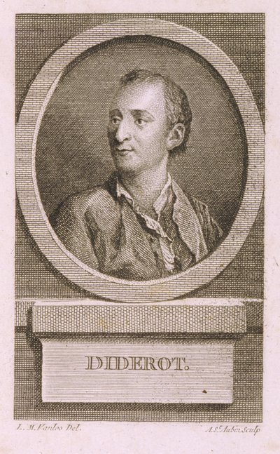 Portrait of Denis Diderot by Augustin de Saint Aubin
