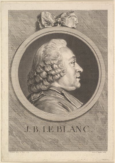 Portrait of Jean-Baptiste Le Blanc, 1750 by Augustin de Saint Aubin