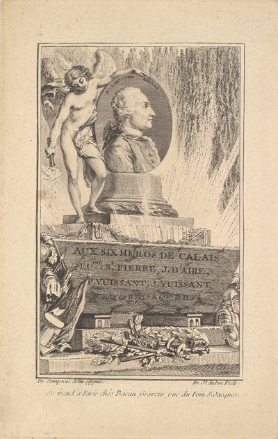 Portrait of Pierre Laurent de Belloy by Augustin de Saint Aubin