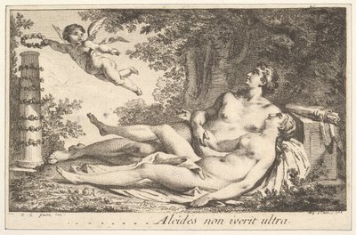 Vignette Next to the Name of Augustin de Saint-Aubin by Augustin de Saint Aubin