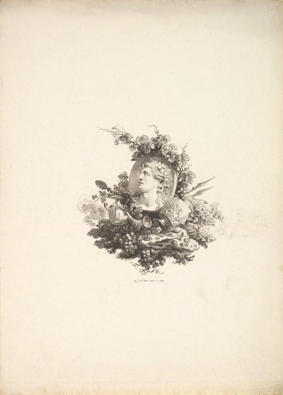 Vignette with the Head of Bacchus on a Cornelian, Tome I, Page 242, from Description de l