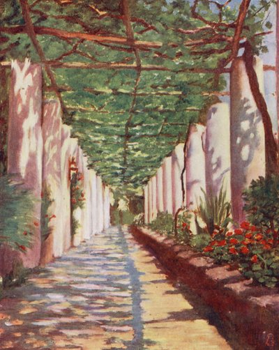 Terrace of Cappucini Hotel, Amalfi, in Full Summer by Augustine Fitzgerald