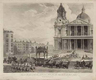 Funeral procession of Admiral Lord Nelson from the Admiralty to St Paul