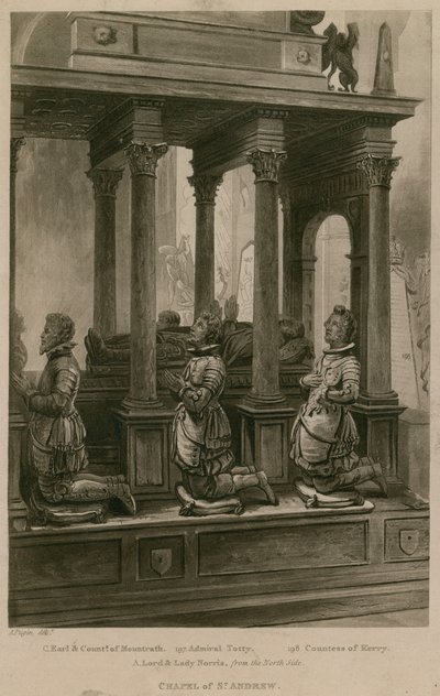 Chapel of St Andrew, Westminster Abbey, London by Augustus Charles Pugin